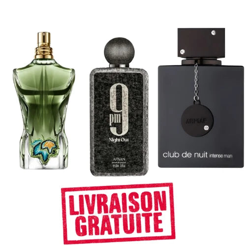 Pack 10 ml le beau paradise garden + 10ml 9pm night out + 10ml club de nuit