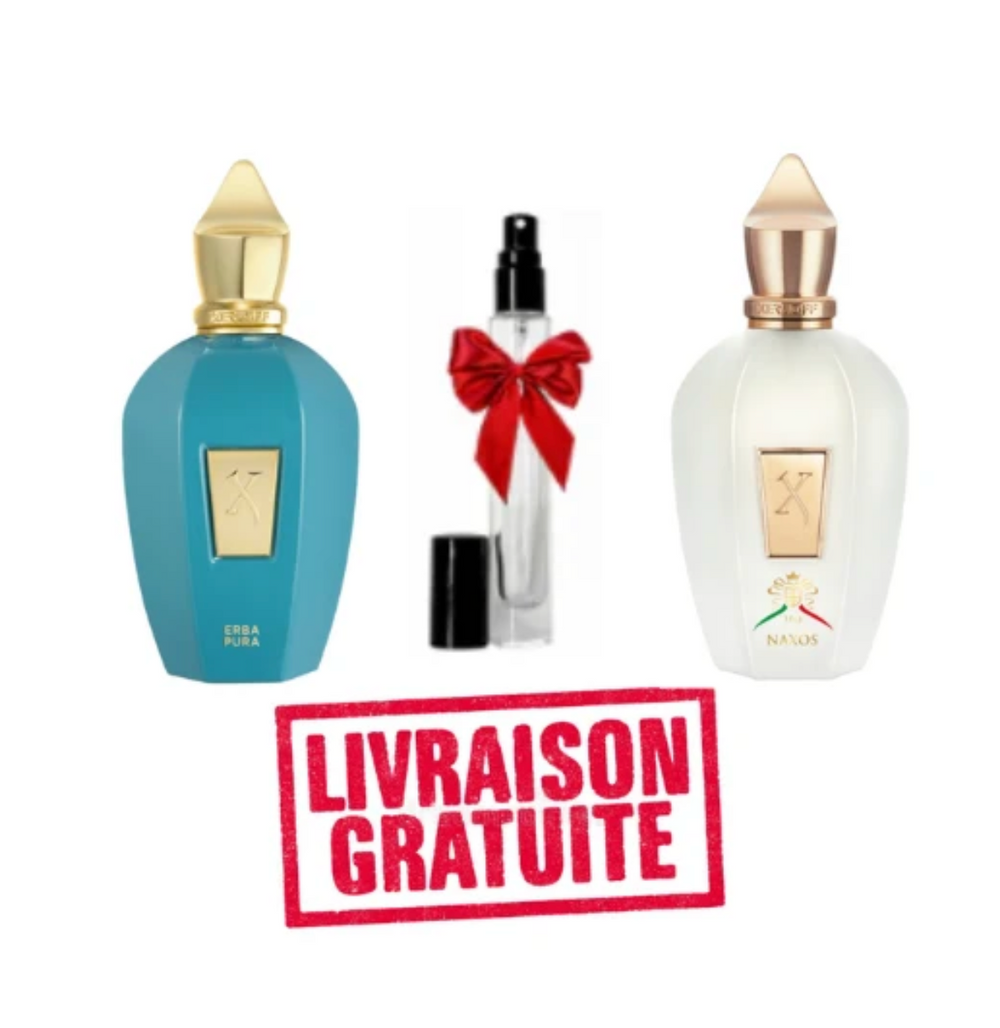 Pack 10ml Xerjoff Naxos + 10ml Erba Pura + 10ml gratuit